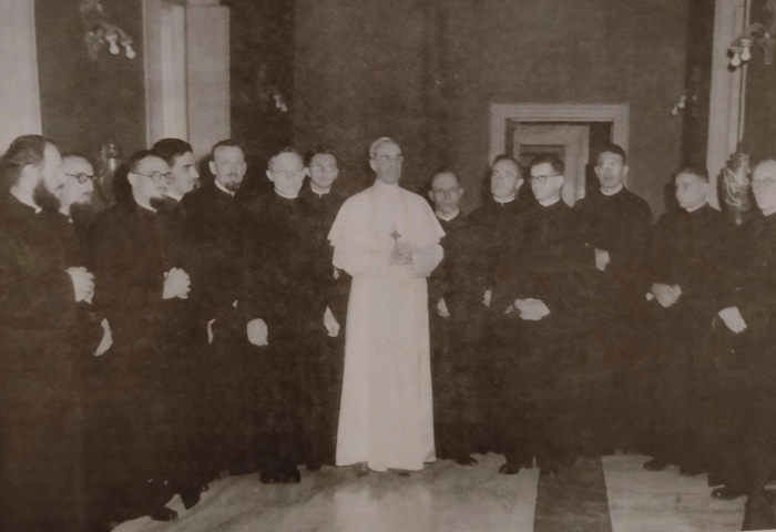 Padre Bosco in udienza da Papa Pio XII
