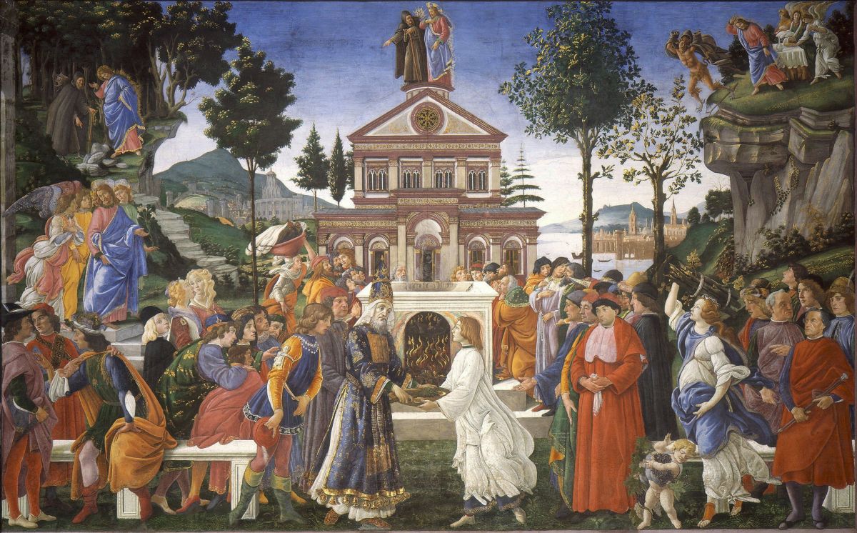 le tentazioni di cristo di sandro botticelli nella cappella sistina