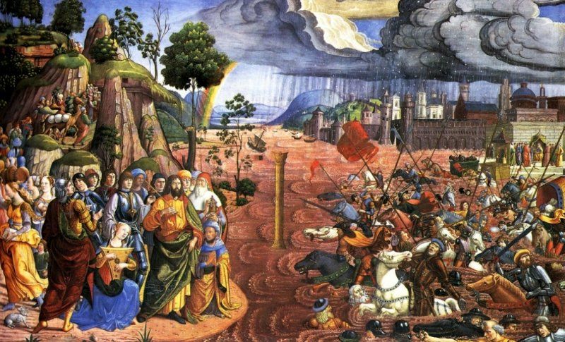 il passaggio del mar rosso di biagio d'antonio tucci nella cappella sistina