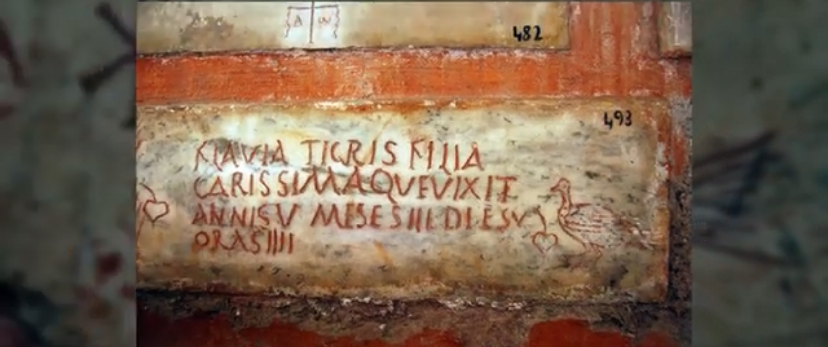 la colomba nelle catacombe romane